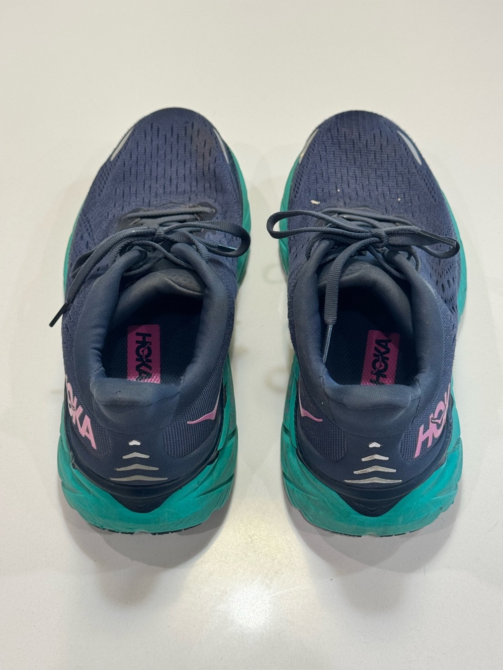 HOKA Wmns Clifton 8 'Outer Space Atlantis SKU 1119394 Size 8B Blue /teal/pink - Picture 3 of 11